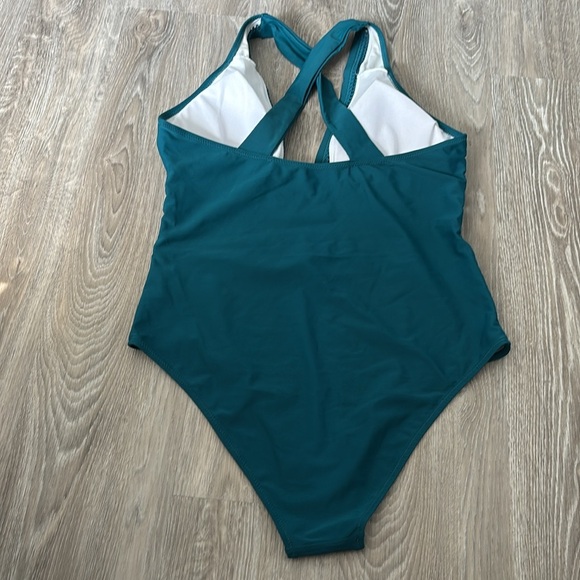 Teal Women's One-Piece Swimsuit - Picture 3 of 4